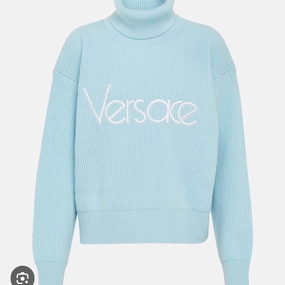 Authentic Versace Sky Blue knit sweater